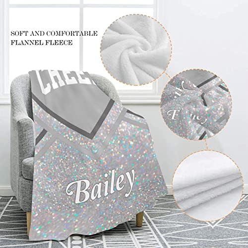 Cheer Gray Personalized Baby Blanket 30x40 Inch
