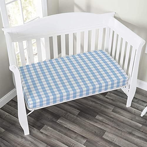 XISUNYA Checkered Crib Sheet Set 28x52x8 Microfiber Baby Sheets