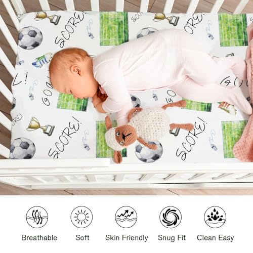KASTLEE Soccer Baby Crib Sheets 52x28