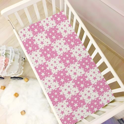 KICPOAY Fitted Crib Sheets with Stretchy Elastic Band