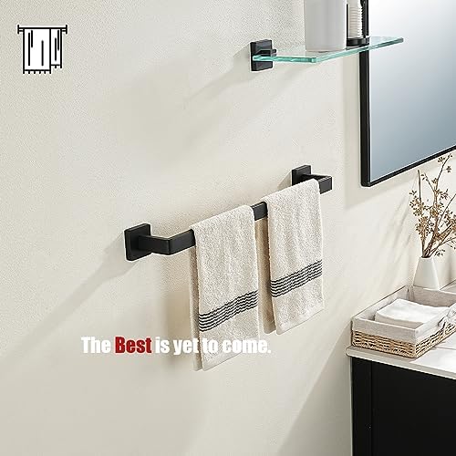 JQK Matte Black 2041 Inch Towel Bar Wall Mount