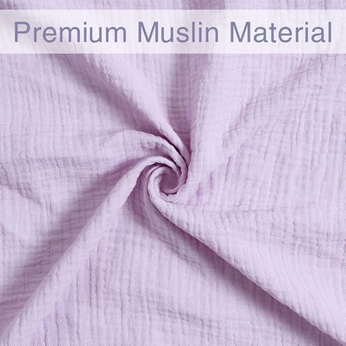 Meracorallo Muslin Swaddle Blanket Lavender 100 Cotton 1