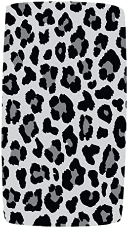 Dear Baby Gear - Breathable Crib Sheet with Gray Leopard Print