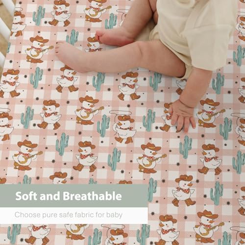 Geese Cowboy Baby Crib Sheets 52x28 Inch