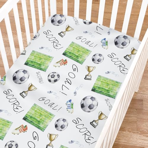 KASTLEE Soccer Baby Crib Sheets 52x28