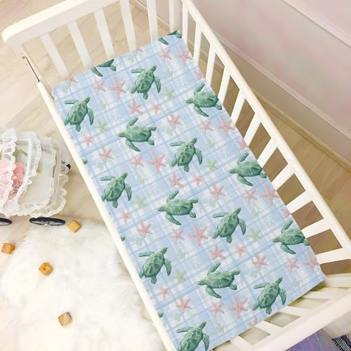 MNSRUU Baby Crib Sheets Soft Breathable Fitted Sheets for Boys Girls