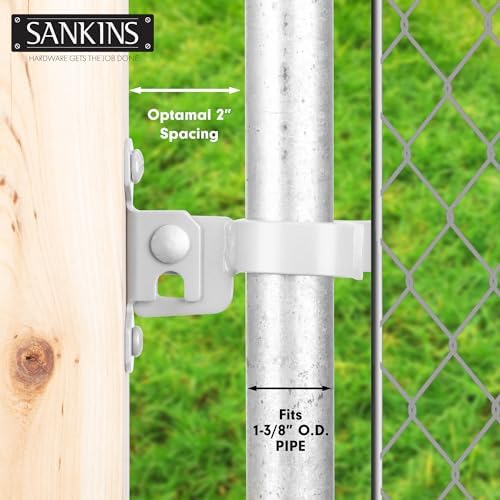 SANKINS 2pcs 1-38 Wall Mount Chain Link Fork Gate Latch