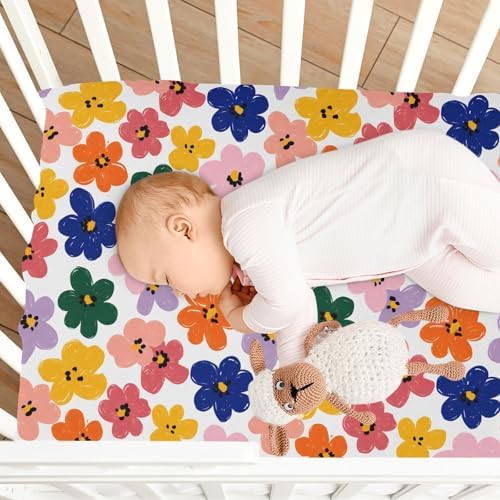 MNSRUU Crib Sheets for Boys Girls Soft Breathable Fitted Bassinet Playard Bedding