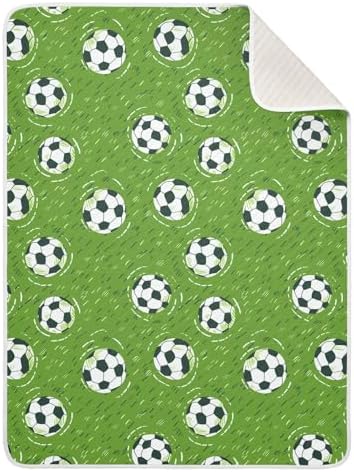 Sanluoli Toddler Blanket Green Field Football 30x40in