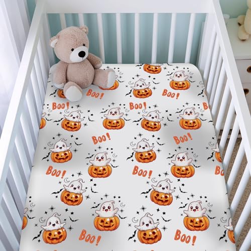 Cute Halloween Crib Sheet 52x28 Inch Fitted Baby Sheet