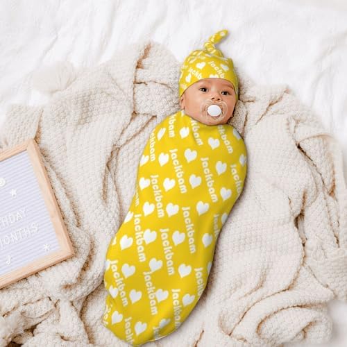 Custom Baby Swaddle Blanket with Name Soft and Safe