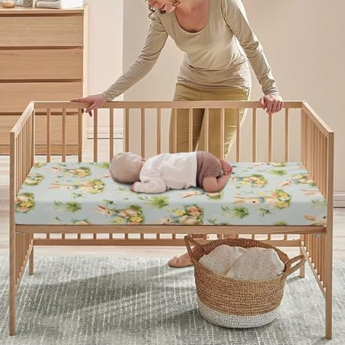 Zanxiantu Cute Rabbit Crib Sheets for Baby Bed