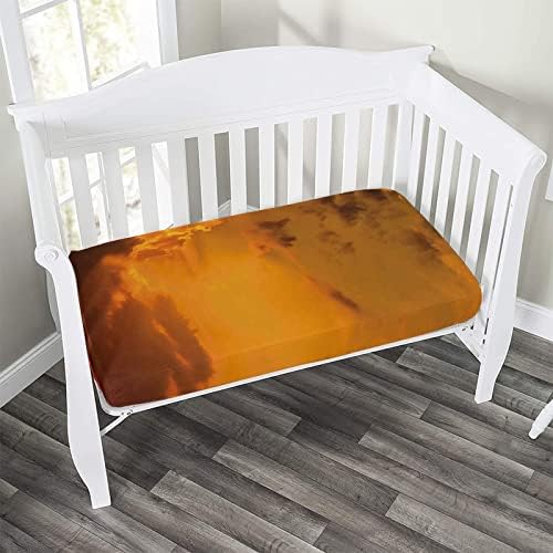 XISUNYA Decorative Crib Sheet Sky Sunset Print 28x52 Microfiber