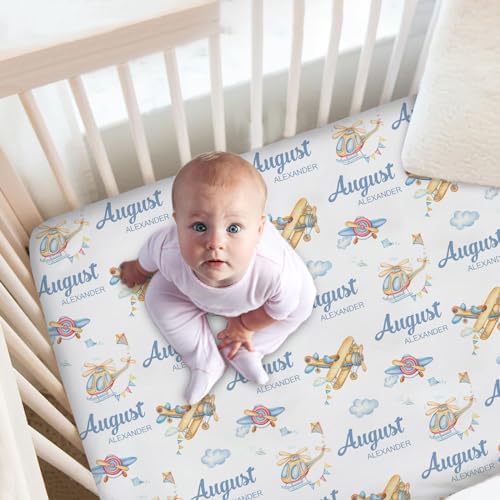 Personalized Baby Crib Sheets with Name for Boys and Girls
