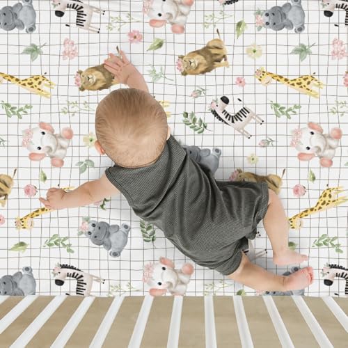 ZoUbqchY African Safari Animals Crib Sheets