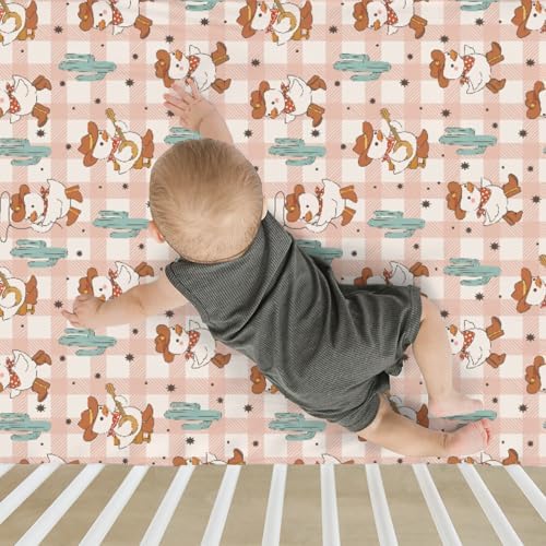 Geese Cowboy Baby Crib Sheets 52x28 Inch