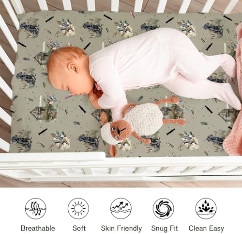 KASTLEE Wild Duck Crib Sheet for Boys Girls 52x28