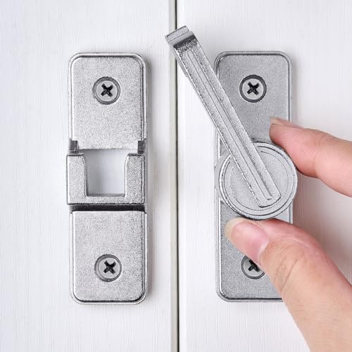 INIRET 2-Pack Heavy Sliding Barn Door Latches with Secure Lock