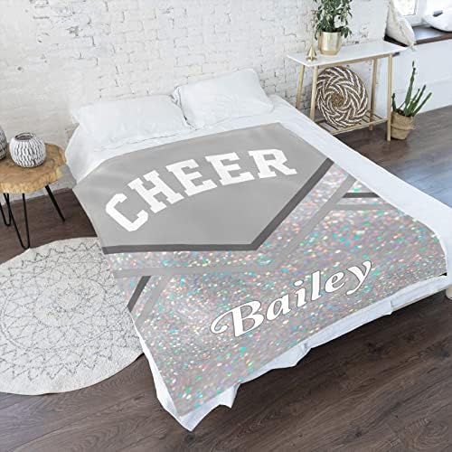 Cheer Gray Personalized Baby Blanket 30x40 Inch