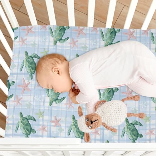 MNSRUU Baby Crib Sheets Soft Breathable Fitted Sheets for Boys Girls