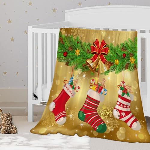 YeeJu Fuzzy Plush Christmas Throw Blanket for Baby and Toddler