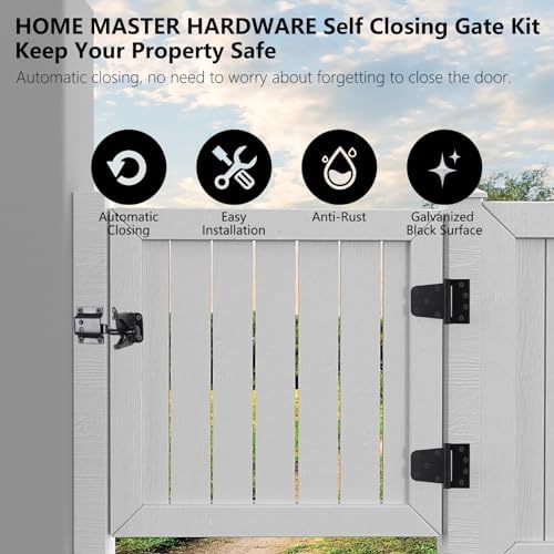 HOME MASTER HARDWARE Self-Closing Gate Kit Black