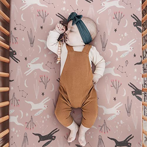 GRSSDER Ultra Soft Stretchy Crib Sheets 2 Pack
