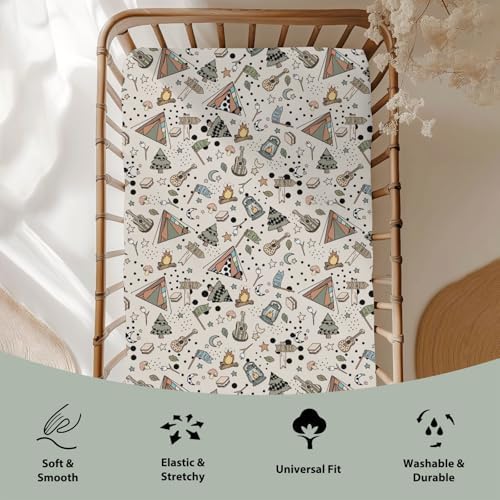 Leopard Pattern Baby Crib Sheets for Boy Girl 28x52