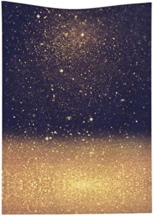 Xisover Gold Black Glitter Swaddle Blanket for Baby