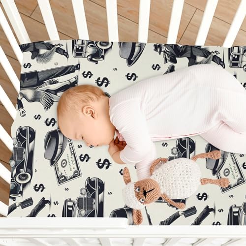 ALAZA Dollar Tango Fedora Crib Sheets for Kids