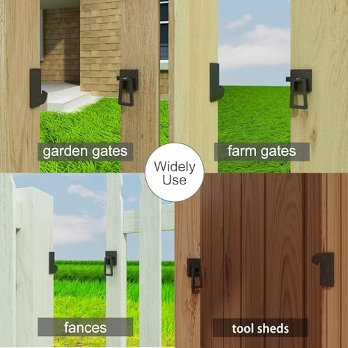 JUBEST Heavy Duty Anti-Sag Gate Kit with Double Side Gate Latch