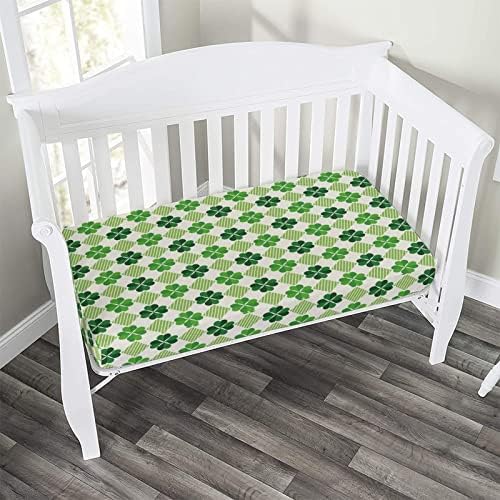 XISUNYA Irish Floral Microfiber Crib Sheet Set