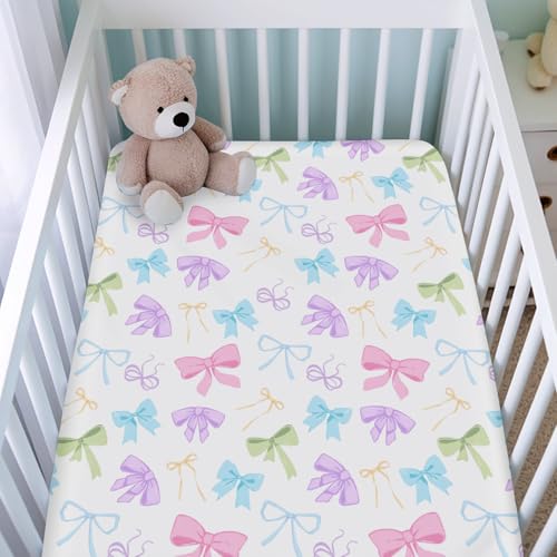 Spring Pastel Bows Crib Sheets 52x28 1