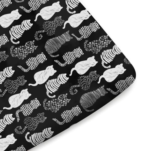KASTLEE Funny Cats Crib Sheets 52x28 Soft Breathable