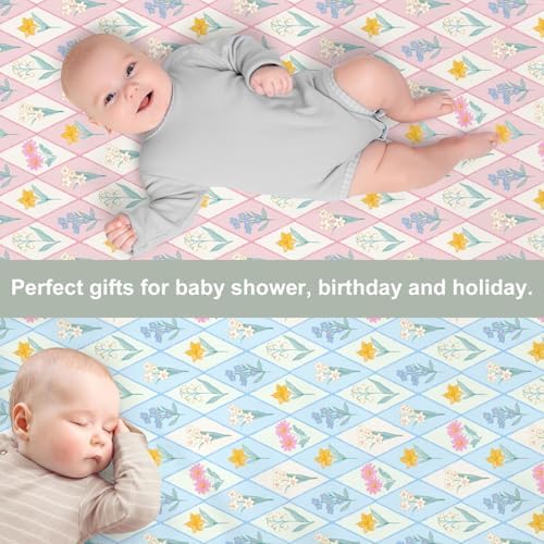 Boho Floral Crib Sheets 28x52 Universal Fit