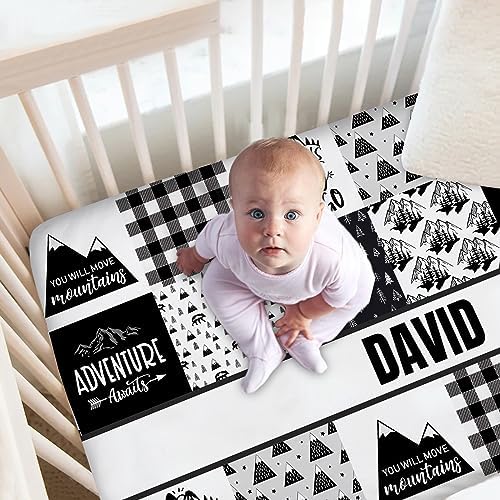 Personalized Baby Crib Sheets with Name Soft Safe