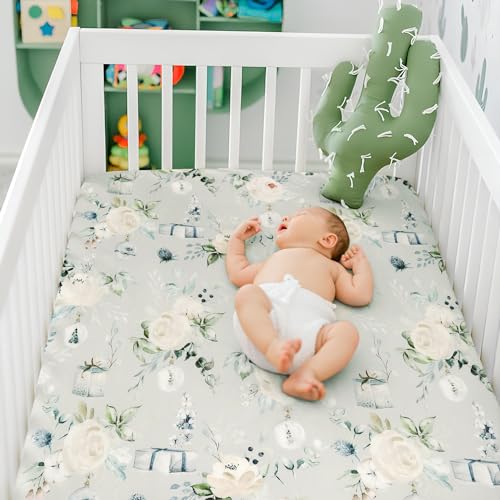 GRSSDER Stretch Ultra Soft Crib Sheets Set 2 Pack