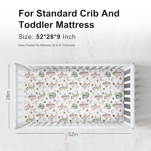 KASTLEE Cute Baby Dragons Crib Sheets 52x28