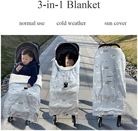 CozyMe Adjustable Stroller Blanket with Sun-Shade Function