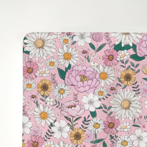Boho Floral Crib Sheets for Boy Girl 28x52 Inches