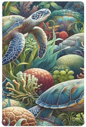 ALAZA Sea Turtle Crib Sheets for Boys and Girls