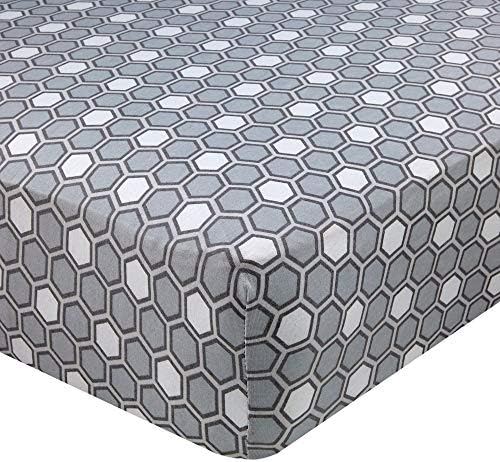 Abstract Cotton Crib Sheets - Ultra Soft 28x52 Fitted for Standard Crib Mattress