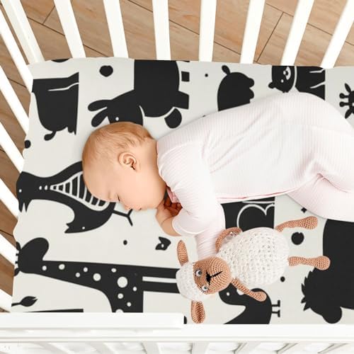 ALAZA Cartoon Forest Animals Crib Sheets for Kids