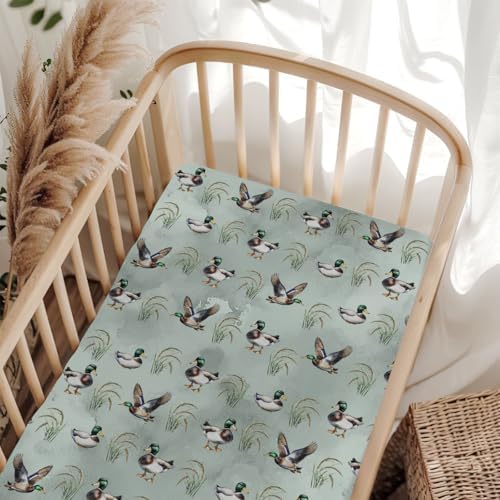 Vintage Mallard Duck Crib Sheets 28x52 1