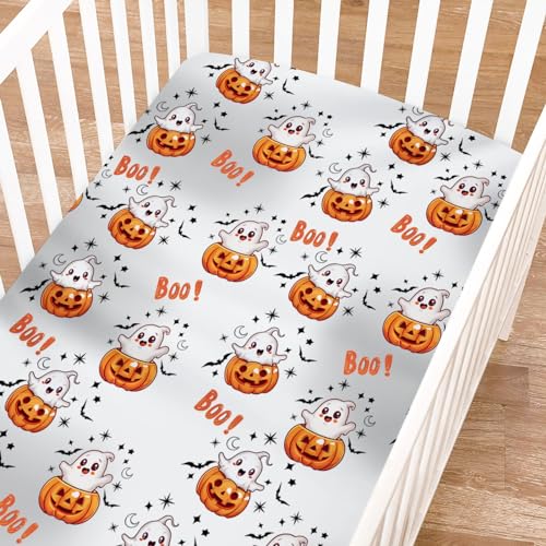 Cute Halloween Crib Sheet 52x28 Inch Fitted Baby Sheet