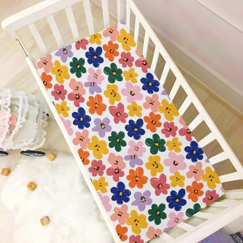 MNSRUU Crib Sheets for Boys Girls Soft Breathable Fitted Bassinet Playard Bedding