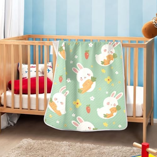 Baby Breathable Blanket with Cute Rabbit Design 30x40in