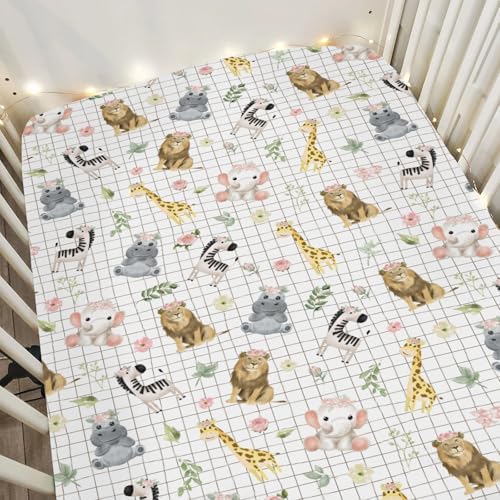 ZoUbqchY African Safari Animals Crib Sheets