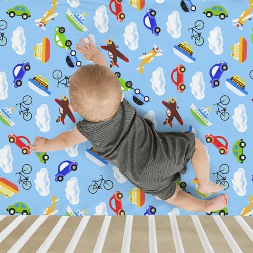 Soft Stretchy Fitted Crib Sheets for Boy Girl 28x52 Inches