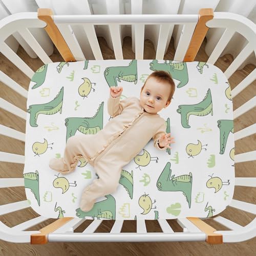 KICPOAY Cartoon Baby Crib Sheets Stretchy Playard Sheets for Toddler